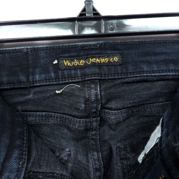 Nudie Jeans Womens Size 27X34 Skinny Mid Rise Slimming Stretch Faded Blue - Picture 11 of 15